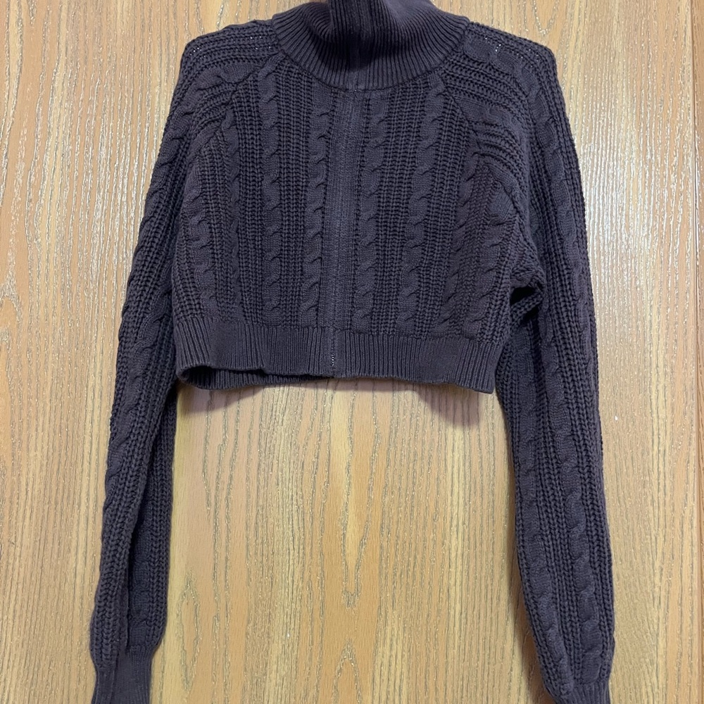 La Hearts Brown Cable Knit Sweater